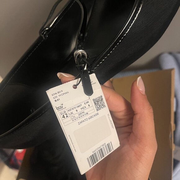 MANGO | Mary Jane Ballerina Flats with  bow detail Size 10 USA - Picture 3 of 4